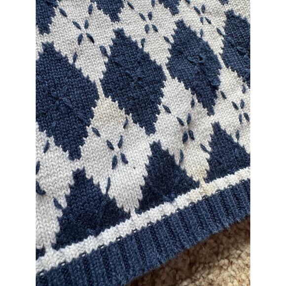Vintage Birch Bros Penn State Cardigan Sweater Academia Preppy Argyle Layering - Picture 9 of 10
